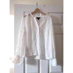 J. Crew Falling Blossoms cotton-poplin blouse